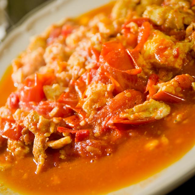 Tomato and egg stirfry